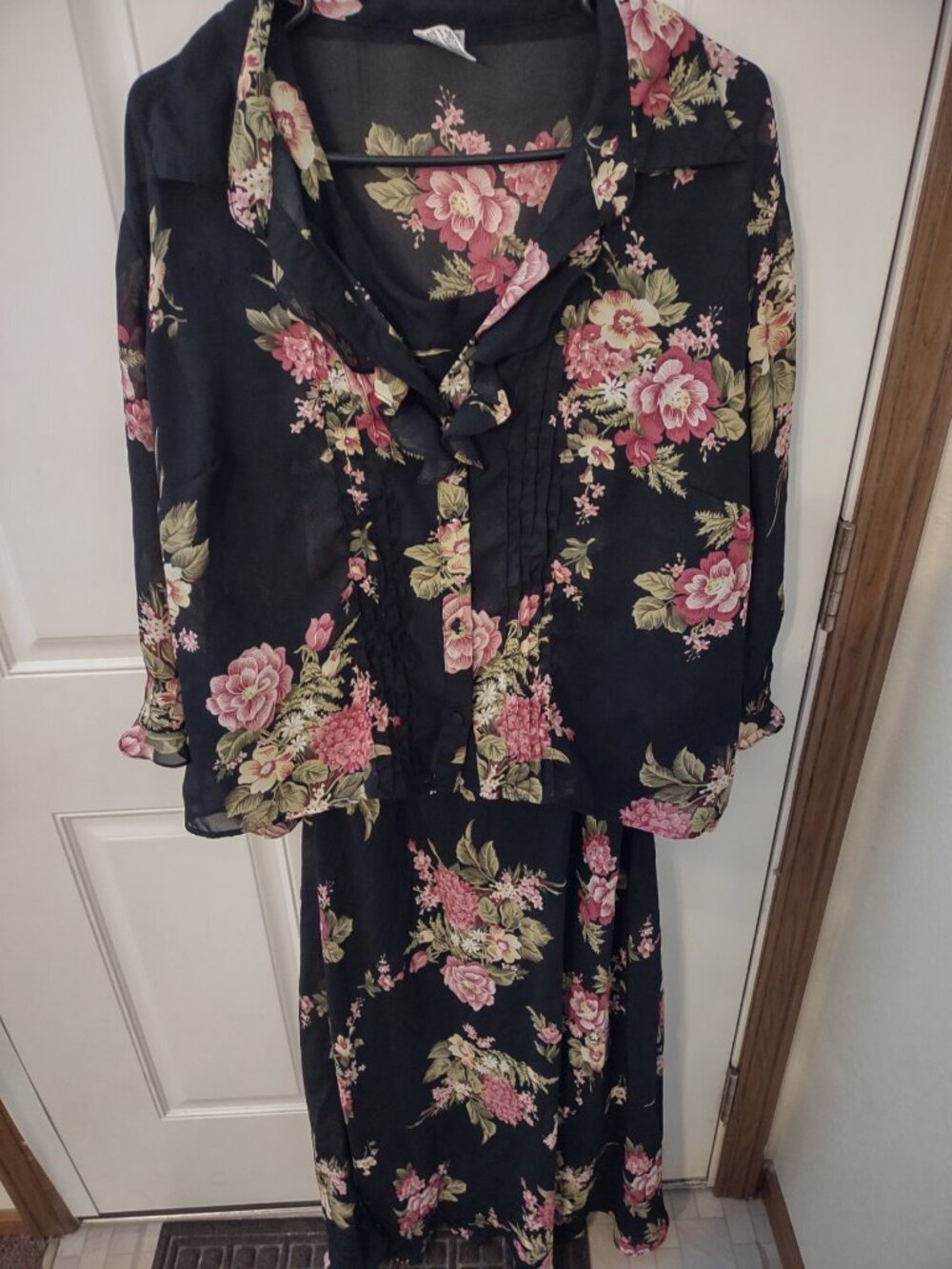 Layered Floral Gown
